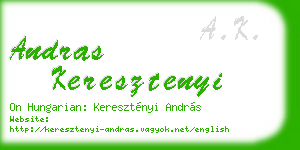 andras keresztenyi business card